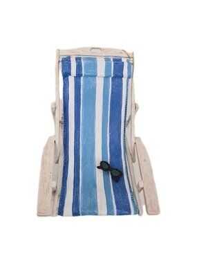 Take a Seat by Raine Sun & Surf Beach Chair Upholstered Dollhouse Mini 24047